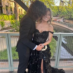 Elegant Black Lace Gown